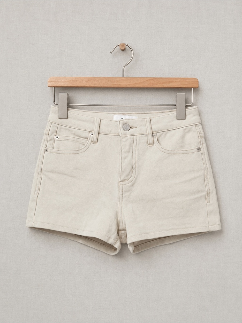 Oat New York Cream Denim Bermuda Shorts